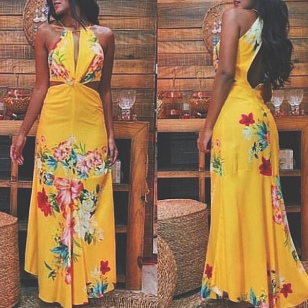 NWT FarmRio Floralia Maxi Dress